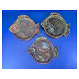 Vintage Fish Shaped Glass Plates