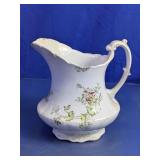 Vintage Floral Ceramic Water Pitcher