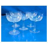 Etched Coupe Glass Assortment