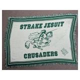 Strake Jesuit Crusaders Woven Throw Blanket