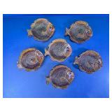 Fish Shaped Brown Glass Small Plates