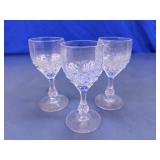Diamond Cut Crystal Wine Goblets