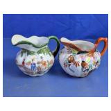 Miniature Asian-Style Ceramic Cream Pitchers