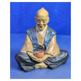 Seated Asian Man Figurine