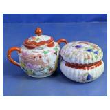 Covered Jar & Sugar Bowl Lot