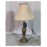Vintage Brass Finish Table Lamp with Bell Shade