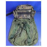 Camo Fanny Pack & Olive Drab Military Duffle Bag
