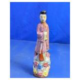 Painted Ceramic Asian Figure Statue