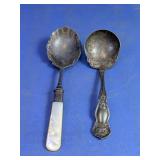 Ornate Silver-Tone Serving Spoons