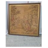 Framed Belgian Style Woven Tapestry