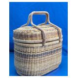 Woven Lidded Storage Basket