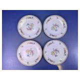 Floral Glass Dinner Plates Set