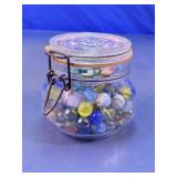 Glass Jar With Marbles