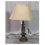 Vintage Antique Brass Finish Metal Table Lamp