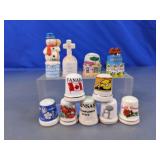 Travel Souvenir Thimble & Bell Figurine Lot