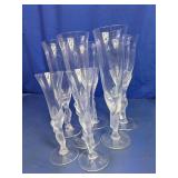 Frosted Cherub and Nude Stem Crystal Glasses