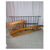 Wooden Twin Sleigh Bed Frame with Slats