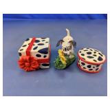 Dalmatian Trinket Boxes & Dog Figurine Lot