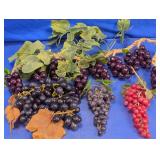 Assorted Faux Grape Bunches & Garland Decor