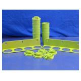 Vintage Tupperware Green Shaker Set w/Racks