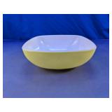 Yellow & White Square Serving Bowl