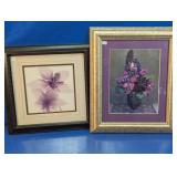Framed Floral Wall Art Prints Duo