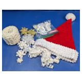 Holiday Santa Hat Ribbon & Gift Bow Bundle