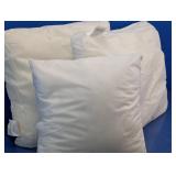 Elegant White Square Pillow Insert Trio