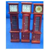 Miniature Grandfather Clocks Lot