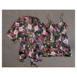 Sophia by Delicates Floral Satin Sleepwear Set