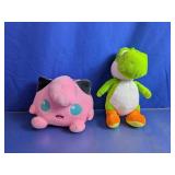 Nintendo Yoshi & Pokémon Jigglypuff Plush Duo