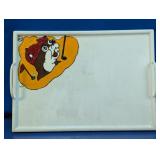 Vintage Hand-Painted Wooden Golfing Gopher Tray