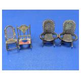 Metal Miniature Chair Lot