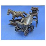 Durham Miniature Pram, Chair & Horse Set