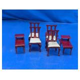 Miniature Dining Chairs & Side Tables Lot