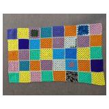 Crocheted Granny Square Throw Blanket