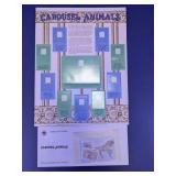 Carousel Animals World of Stamps Display Sheet Set