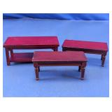 Wood Miniature Table Furniture Lot