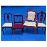 Wood Miniature Furniture Chair Set