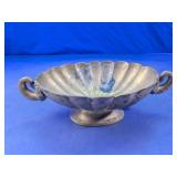 Scalloped Metal Footed Bowl