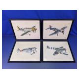 Framed Military Aircraft Prints Assortment