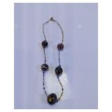 Artisan Murano Style Large Glass Bead Necklace