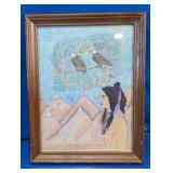 Framed Native American Style Artwork