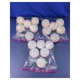 White Decorative Ornament Ball Lot