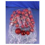 Red Christmas Ornament Lot