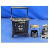 Cast Iron Miniature Stove & Well Lot