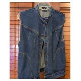 Denim Sleeveless Button Vest
