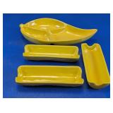 Yellow Ceramic Serving Trays