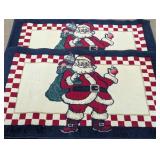Santa Holiday Accent Rugs Lot