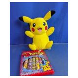 Pokemon Pikachu Plush Toy & 8 Washable Markers